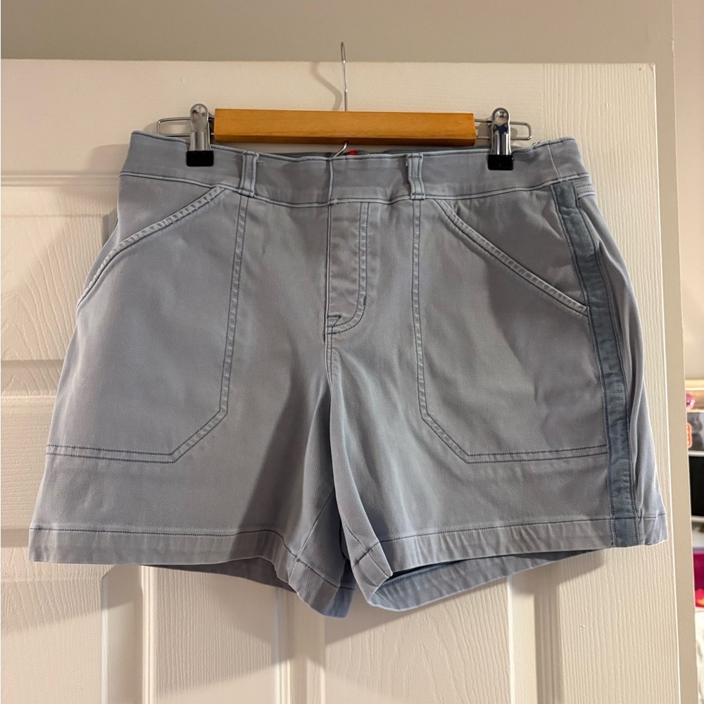 SPANX Light Blue Denim-Style Women's Shorts